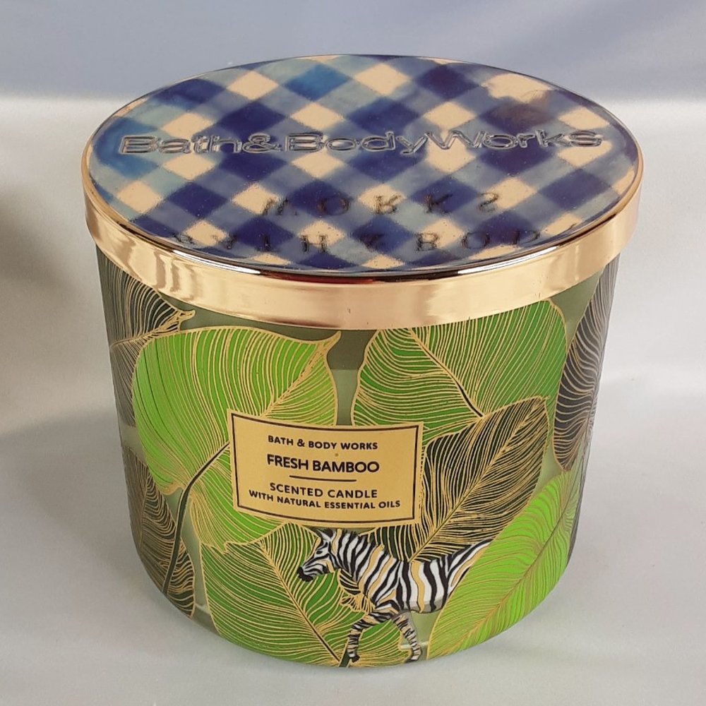 ●SOLD● BATH & BODY WORKS 3-WICK 'FRESH BAMBOO' SCENTED CANDLE 'EXOTIC JUNGLE - Picture 8 of 11